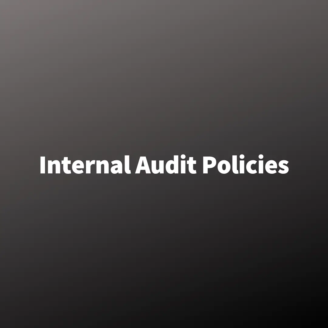 Internal Audit Policies